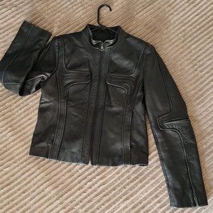 Guess Genuine Black Leather Jacket